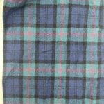 Pendleton VTG Plaid Virgin Wool Scarf Green Black Official Tartan Fringe FLAWS Photo 5