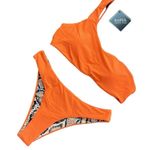 Zaful Women Swimwear Snakeskin Leopard Print One Shoulder Reversible Bik… Photo 9