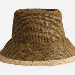 Madewell  Lantern Straw Hat Amber Olive S/M Photo 0