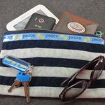 Blue Velvet Zippered Pouch Makeup Bag Travel Bag NEW with Tags Photo 5