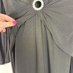 NWT Ieena by Mac Duggal #26514 Plunging Long Sleeve Pearl Keyhole Gown Black 0 Photo 9