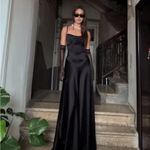 House Of CB  Anabella Black Lace Up Maxi Dress L Photo 3
