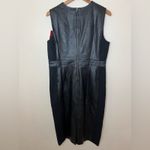 Spanx  Faux Leather Combo Panel Knit Midi Sheath Dress Luxe Black NEW Womens XL Photo 6