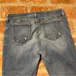 J.Crew Toothpick Skinny Denim Jeans Women's 32 Blue Low Rise Distressed Photo 6