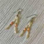 Vintage White Pink Dangle Pearlescent Earrings “Arwenne” Pastel Feminine Soft Jewelry Photo 6