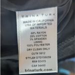 Trina Turk  2 Black Blue Abstract Floral Shift Dress Photo 3