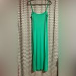 ZARA | Green Slinky Cutout Maxi Dress, Size M Photo 4