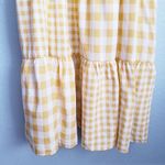 Chic Soul  Yellow And White Gingham Tiered Midi Dress Photo 2