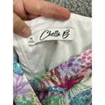 Chetta B Dress 14 Pink Floral Sleeveless Fit Flare Boho Resort Garden Party Photo 4