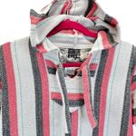 Original Senor Lopez Drug Rug Womens S Drug Rug Striped Hoodie Serape Baja Aztec White Photo 5