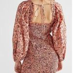 Free People ✨SALE Apricot Combo Floral Smock It To Me Mini Dress Size M NWOT Photo 1