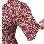 Reformation Laylin Mini Dress Women’s Size 8 Red White Floral Puff Sleeve Summer Photo 6