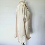 H&M Light Beige Double Breasted Satin Shirt Size Medium Photo 3