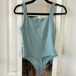 Babaton 890  Square Neck Bodysuit Size Medium Color Blue/Grey Photo 5