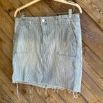 Seven7 jeans denim striped utility skirt size 12 Photo 0