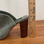 White House | Black Market “Mackenna” Green Suede Perforated Heels Mules Size 8M Photo 7