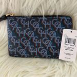 Coach -Corner Zip Wristlet Pouch- (NWT) Blue  Monogram Print Photo 3