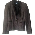 Antonio Melani Women's Size 4 Black Tweed One Button Suit Blazer Jacket Photo 0