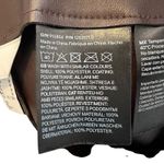 H&M Brown High Rise Shiny Faux Leather A Line Mini Skirt Womens M Going Out Size M Photo 5