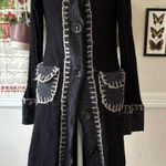 cupio Y2K Sweater Cardigan Duster Wool Blend Chunky Boho Whipstitch Patchwork Photo 0