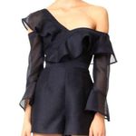 Keepsake Romper Women Medium Navy Blue Bell Sleeve Flashing Lights Playsuit NWT Photo 0