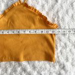 ZARA  Orange Ribbed Halter Ruffle Colorful Summer Beach Crop Top S Photo 2