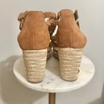 Tory Burch Bailey brown braided ankle strap suede wedge espadrille heel sandals Photo 5