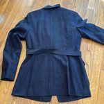 WORTH New York wool blend navy pant suit set blazer trouser size 4 Blue Photo 6