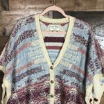 Lucky Brand intarsia button up poncho Photo 5
