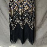 None Unbranded Gold and Black Beaded Flapper Dress Size Large Photo 4