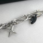 Star Link Chain Bracelet for Men Women Streetwear Hip Hop Unisex Style Silver Photo 3