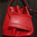 Emporio Armani Red Leather Tote Bag Photo 6