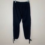 Fabletics Athletic Black Kara Ankle Tie Satin Stripe Jogger Pants Photo 8