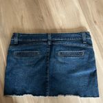 American Eagle Vintage 2000s denim frayed raw hem mini skirt size 12 Photo 5
