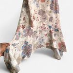 Y2K 2000s Fairy Forest Cottagecore Coquette Ruffle Floral Handkerchief Asymmetrical Hem Maxi Cami Dress Slip on sweetheart babydoll #angelic #whimsical #feminine #romantic Multiple Size M Photo 1