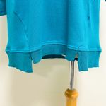 Rafaella Teal Blue Green V Neck 3/4 Sleeve Textured Stripe Top NWT 1X Stretch Photo 2