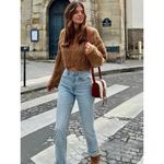 ZARA  Cable Knit Sweater Taupe Brown Photo 3