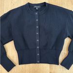 Mossman Cardigan Knit Long Sleeve Manhattan Size 2 Black Photo 1