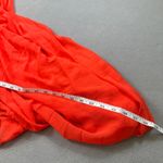 Marciano  Scarlett Pleated Strapless Maxi Dress 0 Mandarin Red Gown Formal Event Photo 6