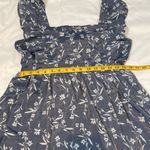 6 Wallflower Morgan Floral Flutter Ruffle Sleeve Grisaille Large Cottagecore Blue Photo 6