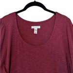 Canyon Retreat Tiered Midi Dress Western Boho Cottage Burgundy Size Large Tall Purple Photo 2