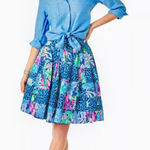 Lilly Pulitzer Bryant Pop Up Lilly's Party Patch A-Line Pleated Skirt Photo 0