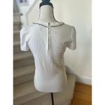 The Limited  Vintage Y2K White Knit Rhinestone Bow Short Sleeve Sweater Photo 3