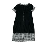 Karl Lagerfeld Paris Black White Dress Sheath Houndstooth Detail Size 6 Photo 4