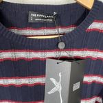 The Fifth Label  Gravitation Stripe Top Size Small S Navy Red White New Photo 4