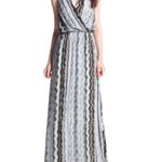 Ella Moss Sleeveless aqua brown cream chevron Maxi Dress resortwear Nordstrom Photo 3