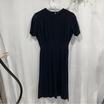 Vintage 70’s handmade lined pleated skirt Wednesday Adams goth school girl dress Black Photo 4