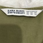 ZARA Basic Olive Green Denim Size XS Photo 4