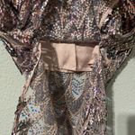 ZARA Metallic Multicolored Luxury Sequin High Waisted Skirt Scalloped Hem Sz S Photo 10