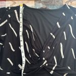 Loft Brushstroke Knotted Swing black and white Dress Size XL Photo 4